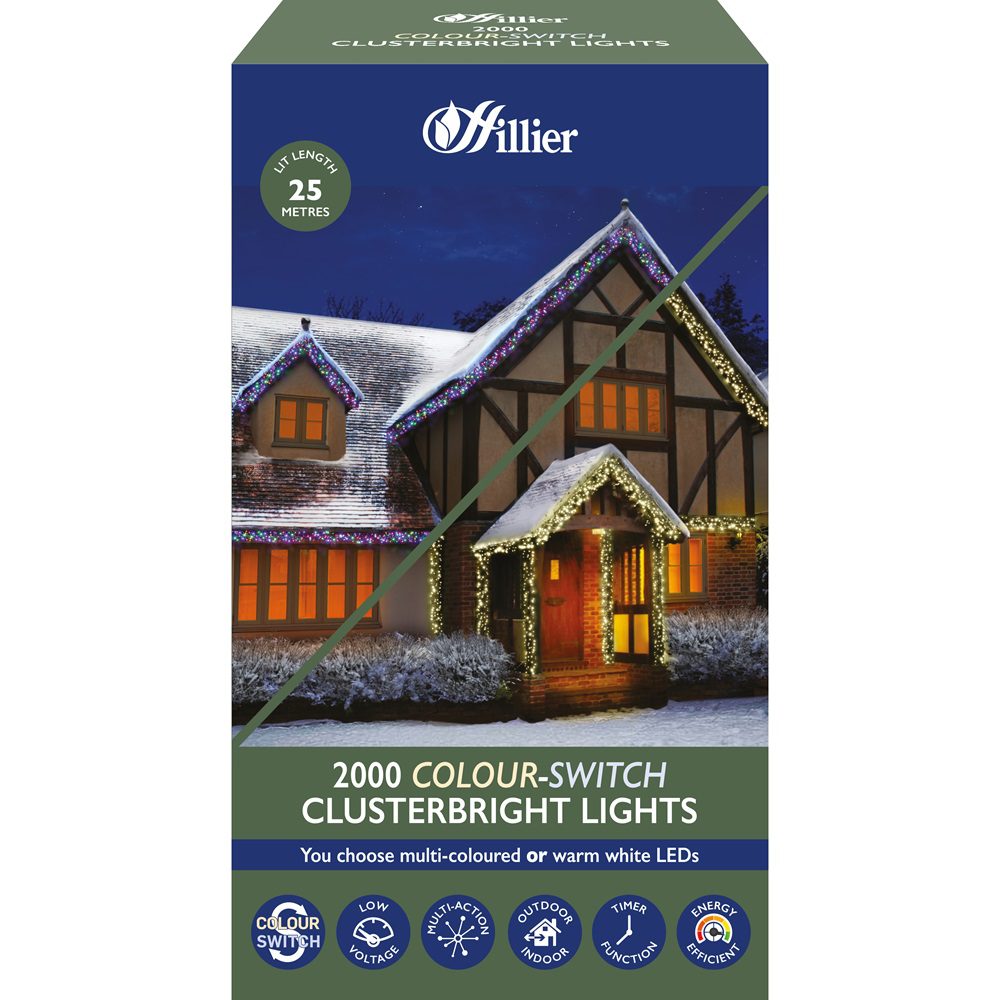 Clusters Warm White / Multicolour LED Christmas Lights 5052998057622